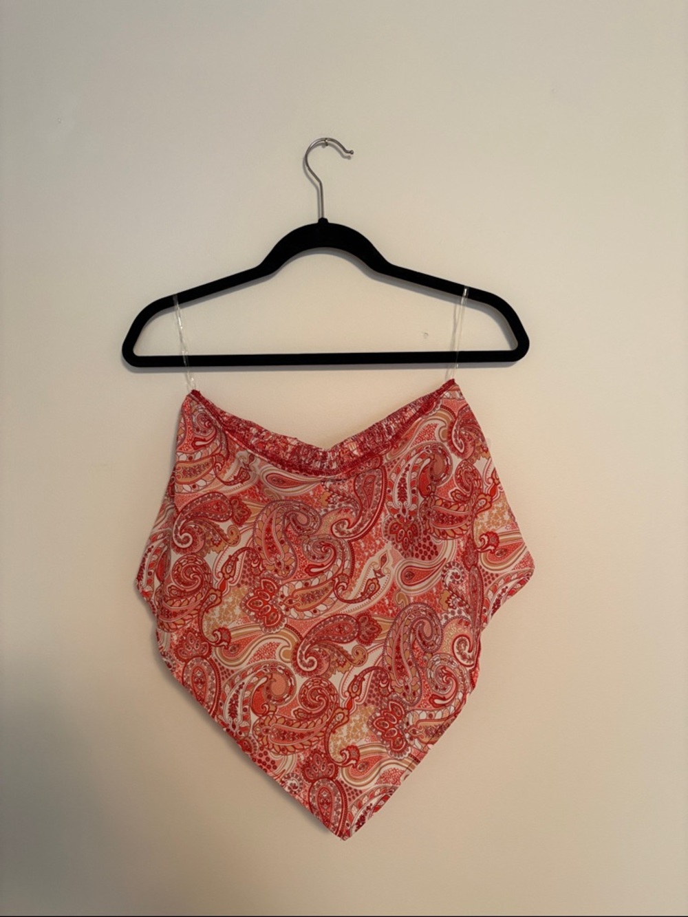 NWT Boutique Pink Paisley Bandana Top